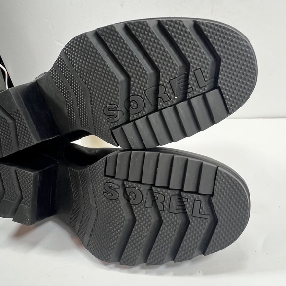 Sorel Cate Chelsea Ankle Boot Black Leather Block Heel Bootie Women’s size 5 - Picture 9 of 12